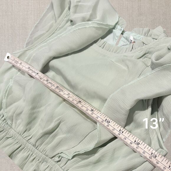 Grace Karin Mint Green Flutter Sleeve Handkerchief Hem Dress Girls 7 NWT - Picture 4 of 6